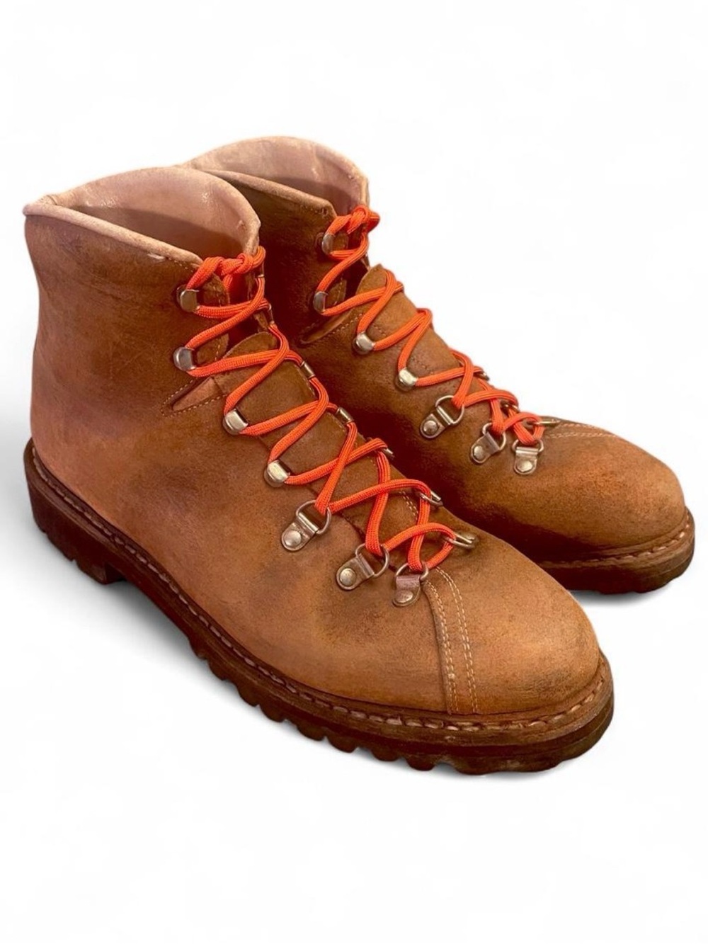 VTG 1970 Raichle Waffle Stomper Leather boots Norwegian Welt 9 Vibram